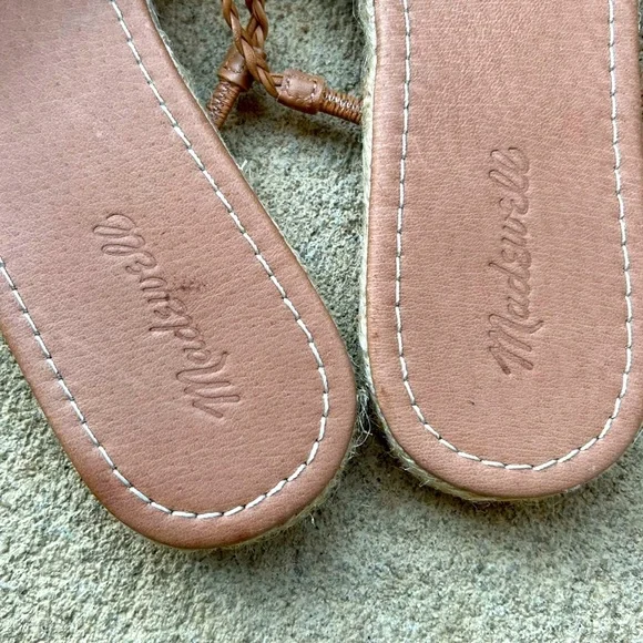 Madewell Kathryn Espardrilles Tan Sandals Size 9.5 - Picture 3 of 5
